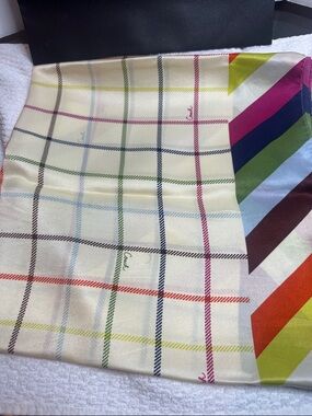 Coach legacy Plaid & tattersall Stripe Silk Scarf